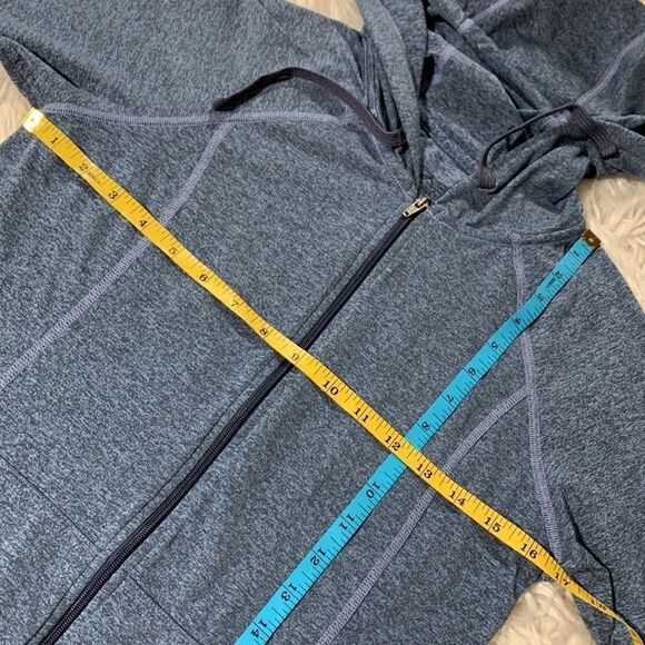 PATAGONIA Hoodie Jacket Grayish Blue Full Zip Pockets Thumb Hole 54905 Women's S - Picture 8 of 11